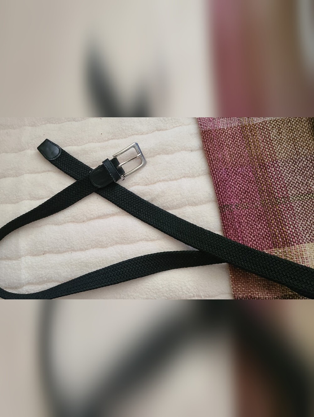Classic Black Braided Men's (Unisex) Belt - Timeless Style. Vegan Leather..